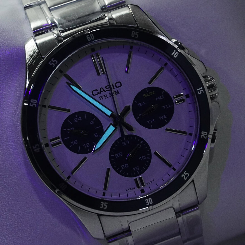 Reloj Casio MTP-1374D-7A2 Hombre Acero Plateado