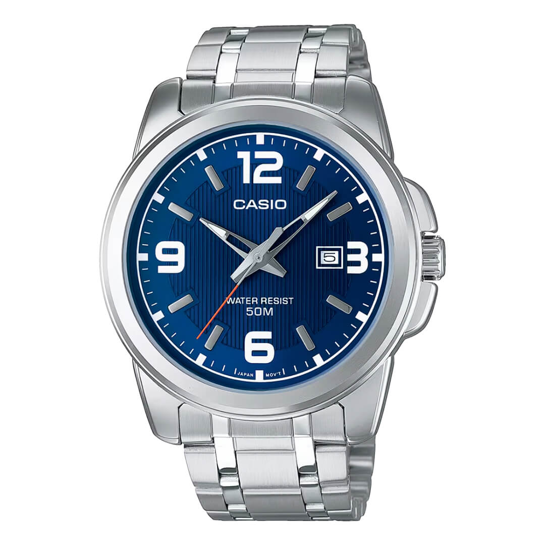 Reloj Casio MTP-1314D-2A Hombre Acero Plateado | CAS-145