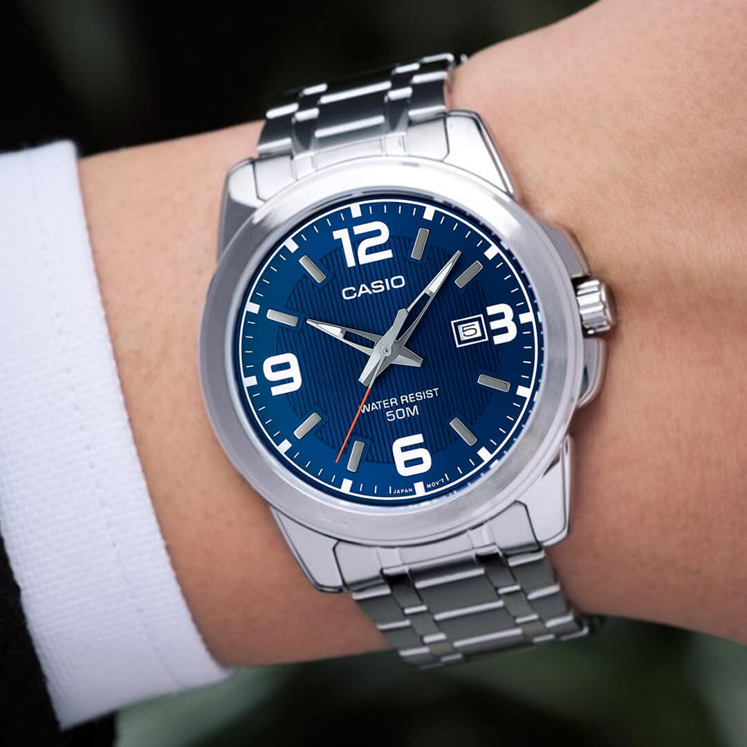 Reloj Casio MTP-1314D-2A Hombre Acero Plateado | CAS-145
