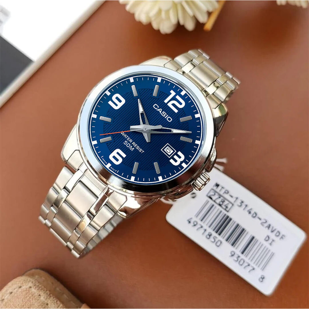 Reloj Casio MTP-1314D-2A Hombre Acero Plateado