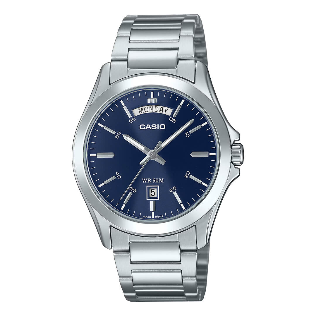 Reloj Casio MTP-1370D-2A2V Hombre Acero Plateado | CAS-147