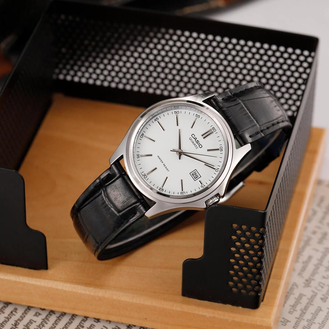 Reloj Casio MTP-1183E-7A Hombre Cuero Negro | CAS-149