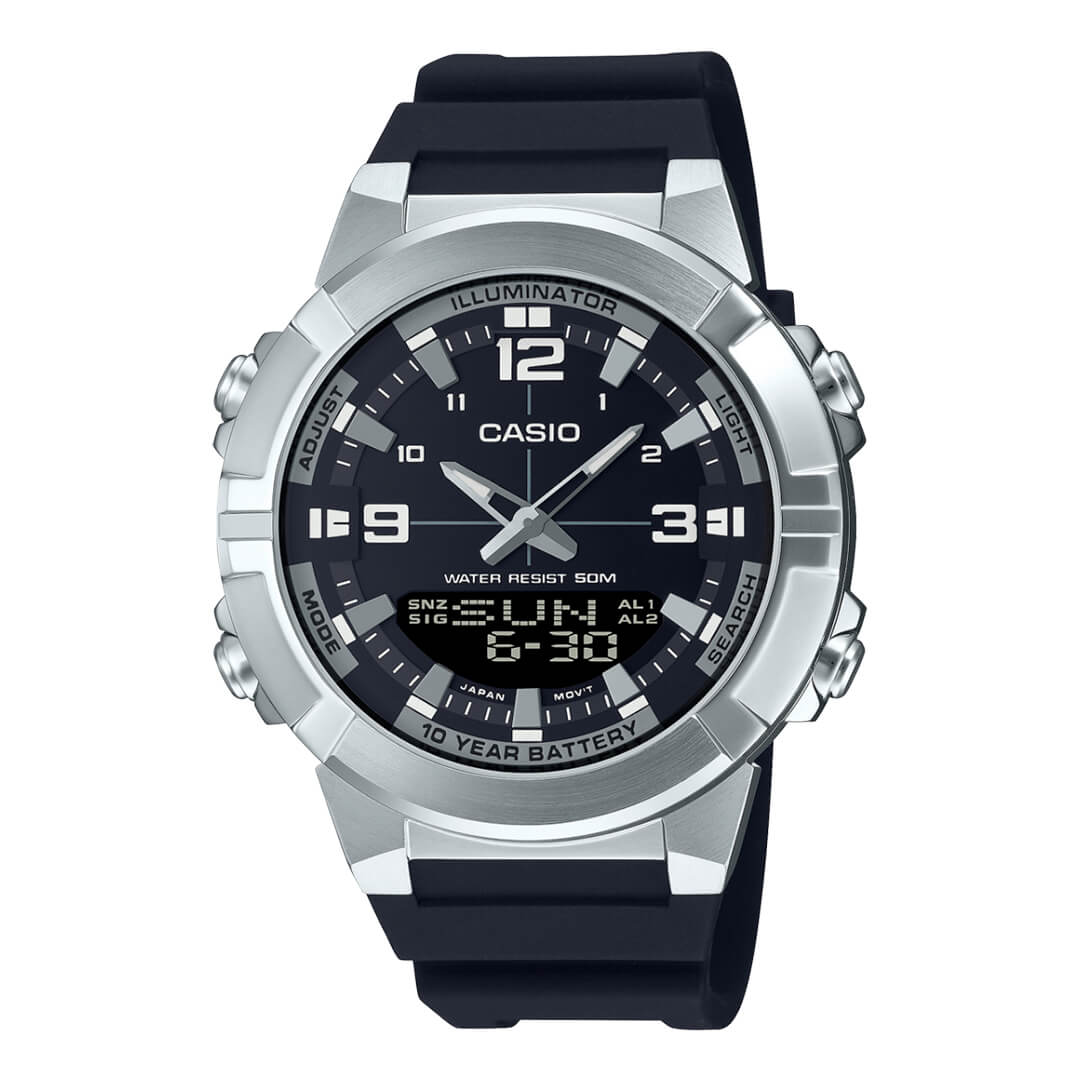 Reloj Casio AMW-870-1AV Hombre Resina Negro | CAS-151