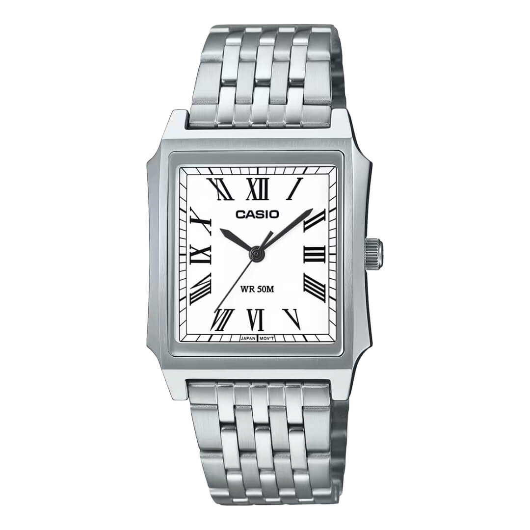 Reloj Casio MTP-B190D-7BV Hombre Acero Plateado | CAS-158