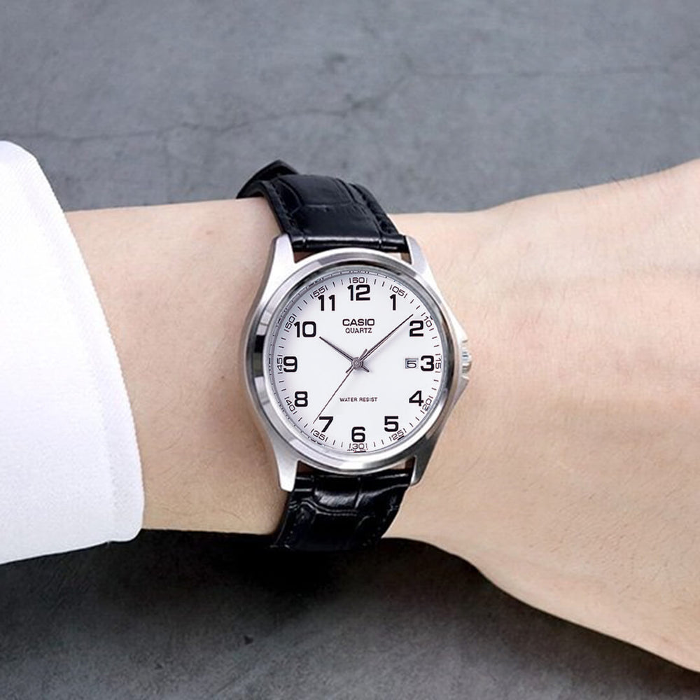 Reloj Casio MTP-1183E-7B Hombre Cuero Negro