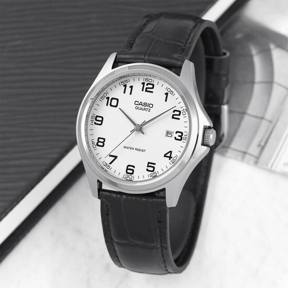 Reloj Casio MTP-1183E-7B Hombre Cuero Negro