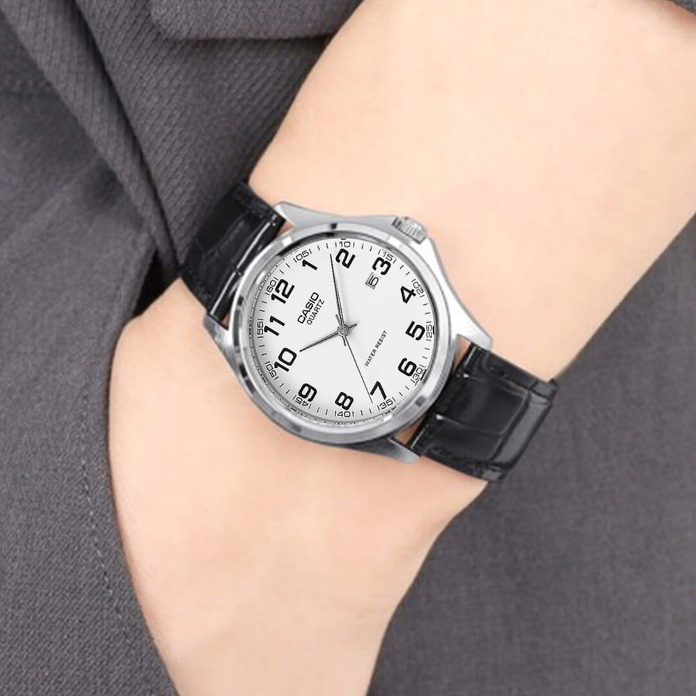 Reloj Casio MTP-1183E-7B Hombre Cuero Negro