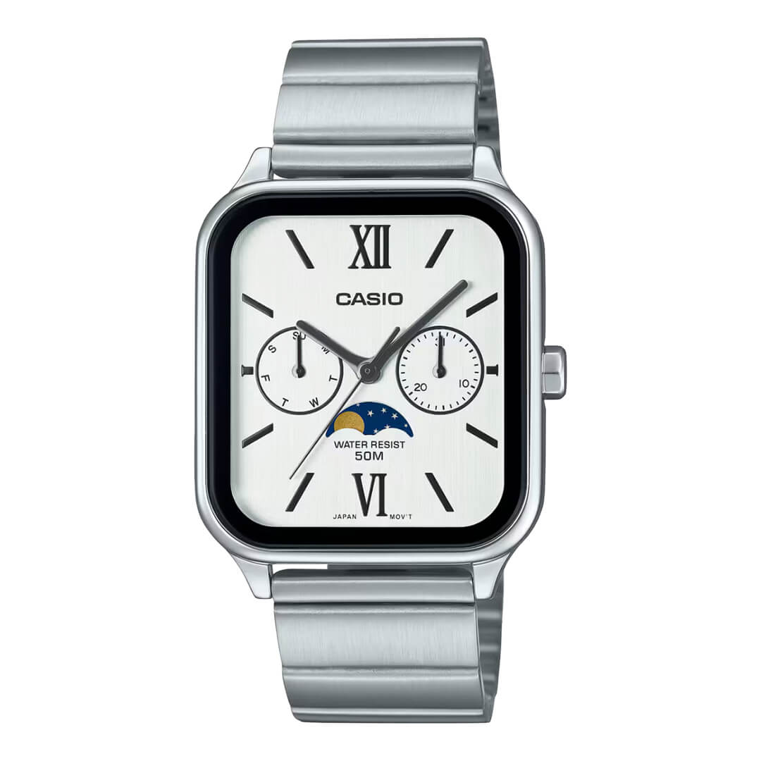 Reloj Casio MTP-M305D-7A2V Hombre Acero Plateado | CAS-160