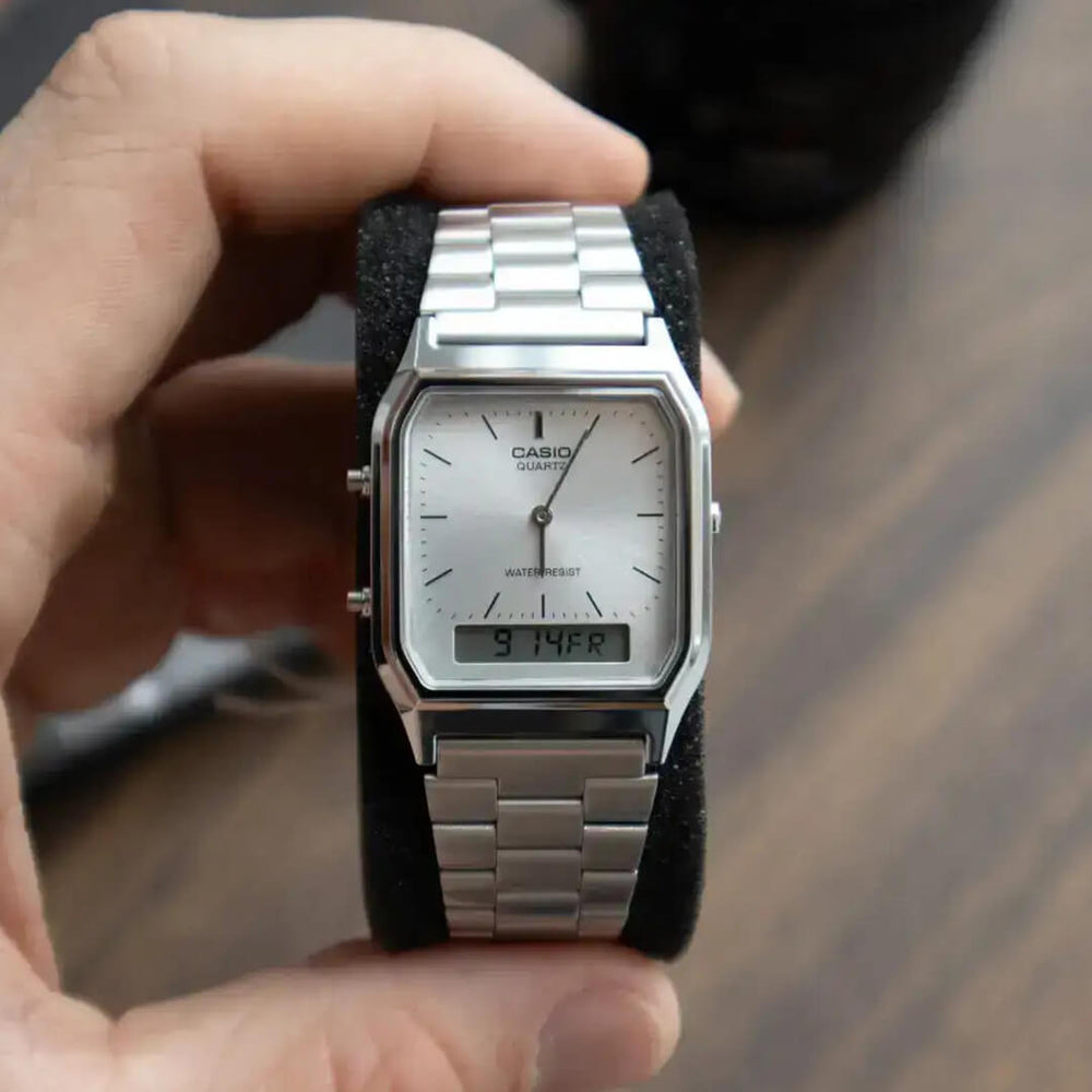 Reloj Casio AQ-230A-7AMQ Hombre Acero Plateado