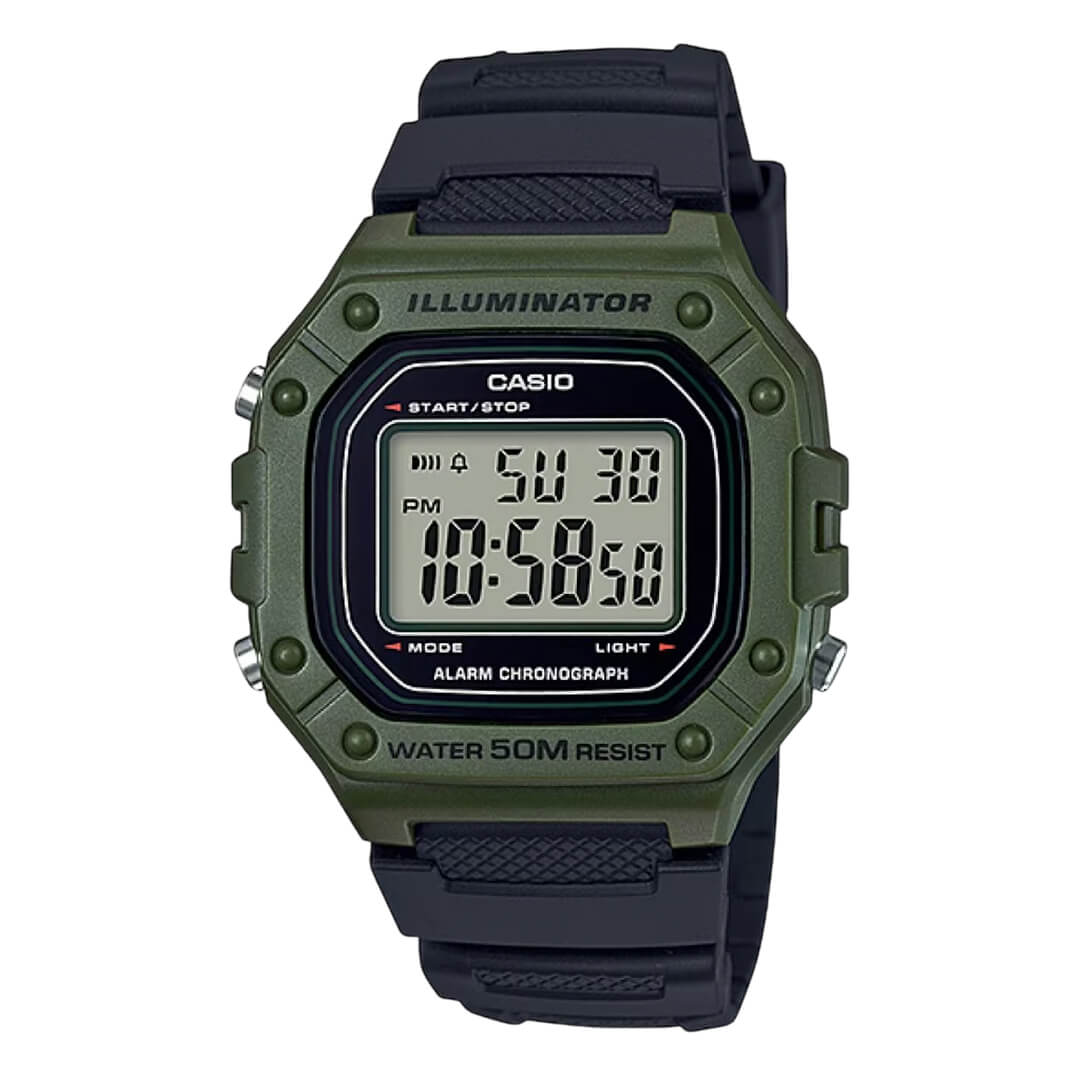 Reloj Casio W-218H-3A Hombre Resina Negro