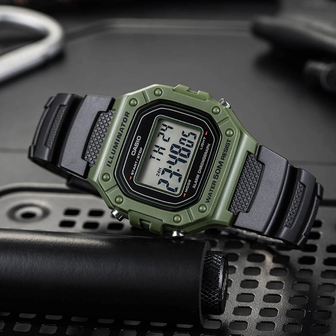 Reloj Casio W-218H-3A Hombre Resina Negro