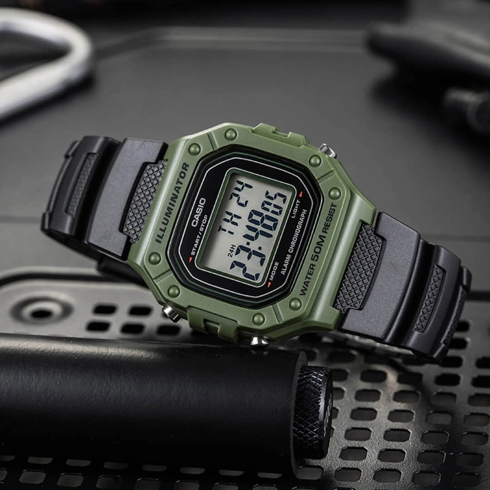 Reloj Casio W-218H-3A Hombre Resina Negro