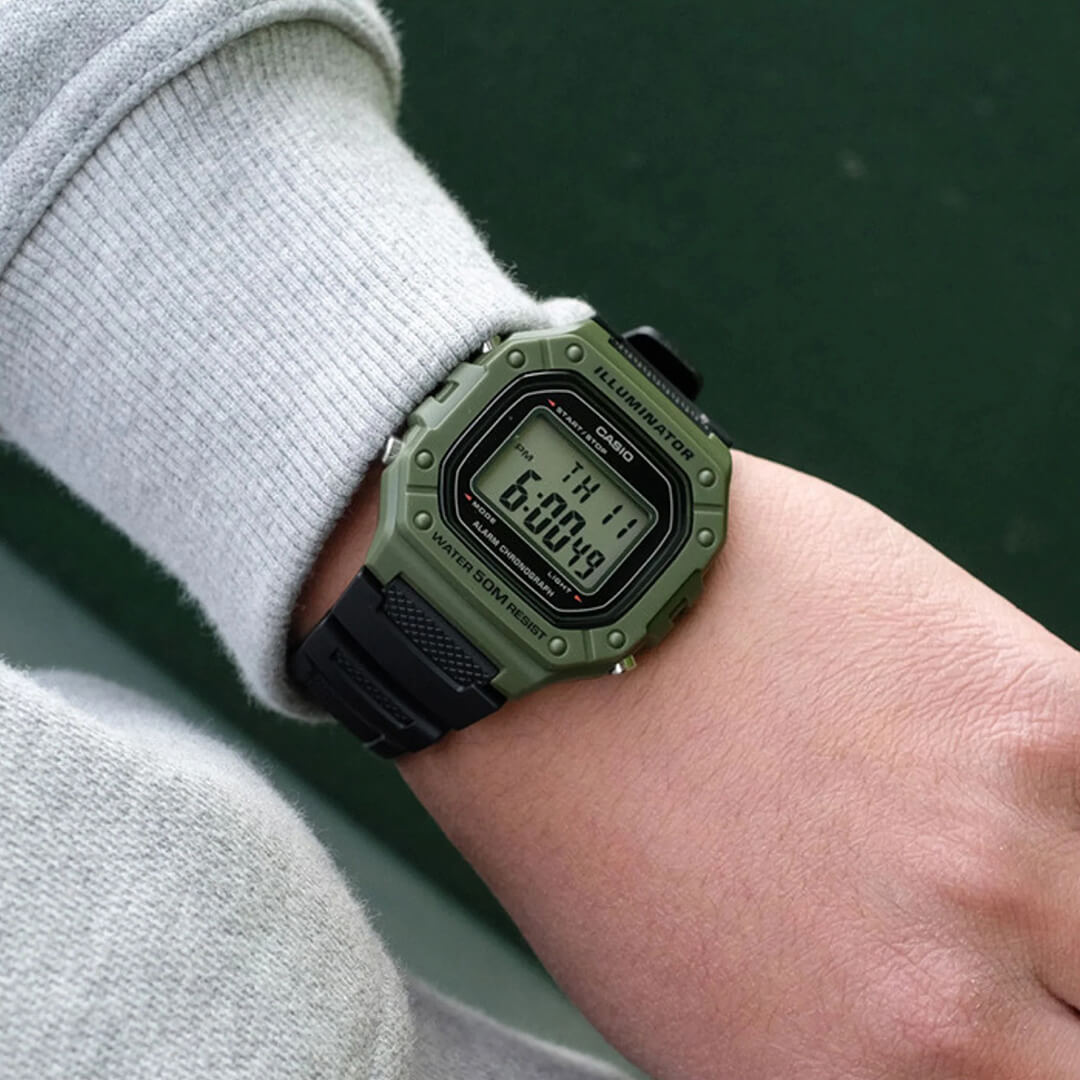 Reloj Casio W-218H-3A Hombre Resina Negro