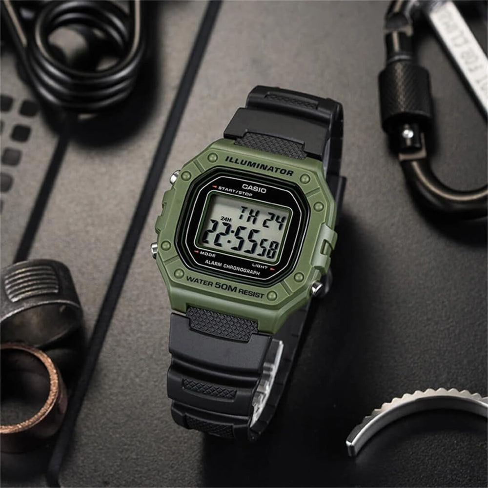 Reloj Casio W-218H-3A Hombre Resina Negro