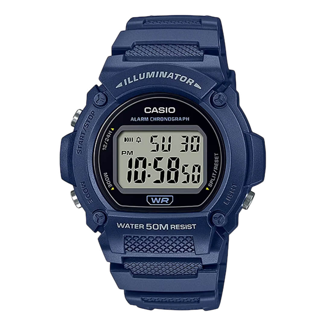 Reloj Casio W-219H-2A Hombre Resina Azul | CAS-170