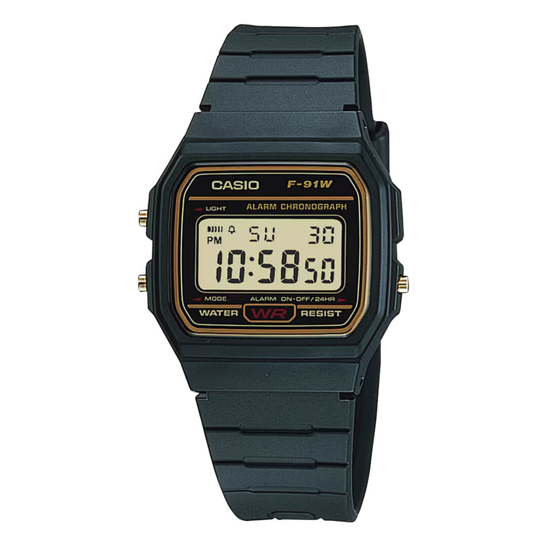 Reloj Casio Retro F-91WG-9Q Hombre Resina Negro | CAS-172