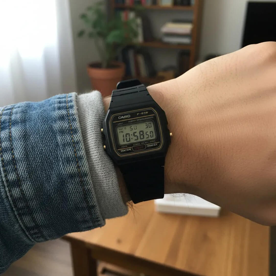 Reloj Casio Retro F-91WG-9Q Hombre Resina Negro | CAS-172
