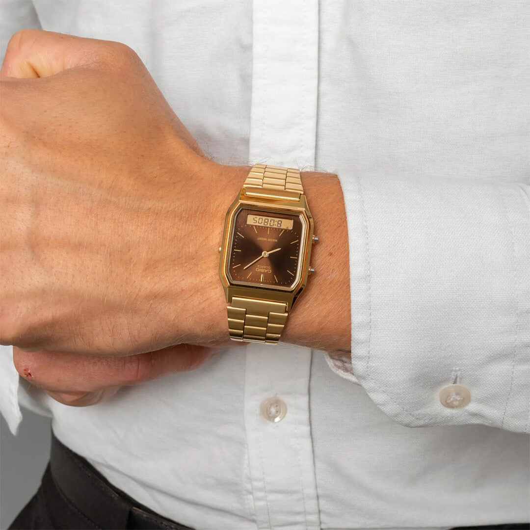Reloj Casio AQ-230GA-5AM Hombre Acero Dorado