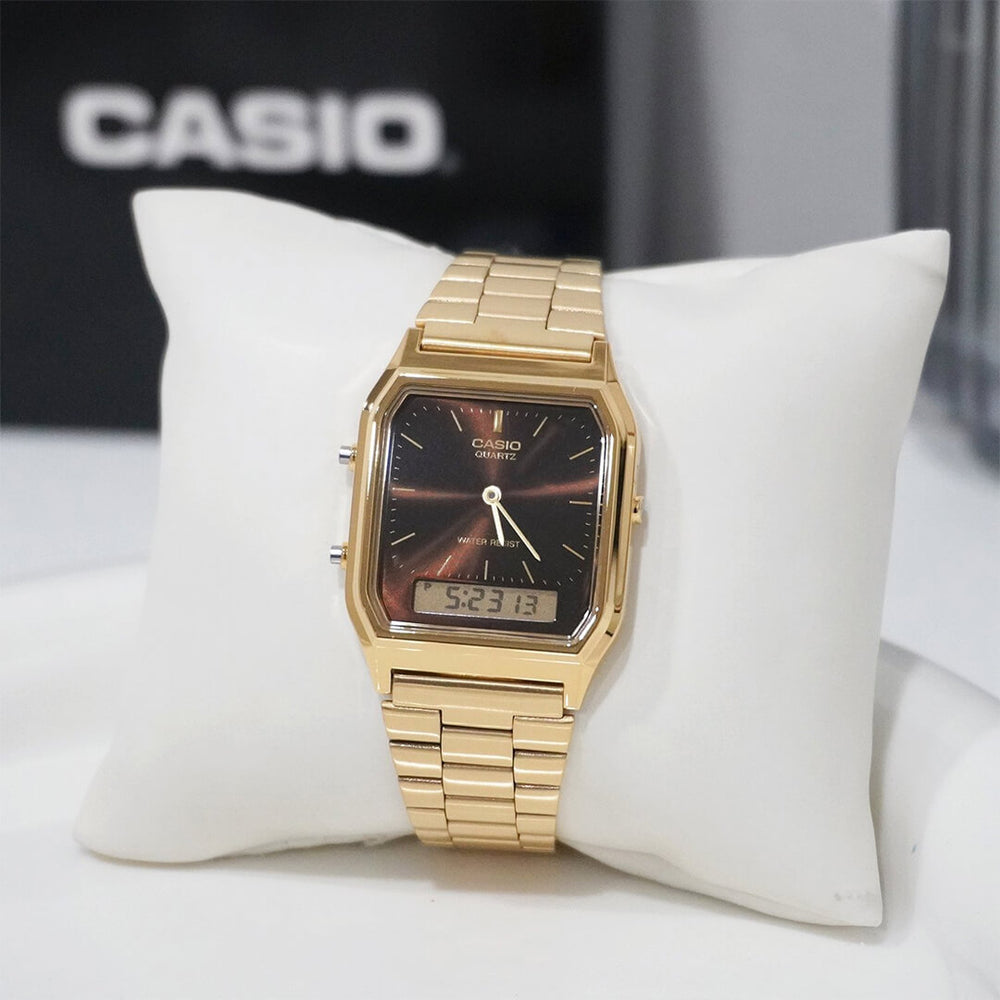 Reloj Casio AQ-230GA-5AM Hombre Acero Dorado