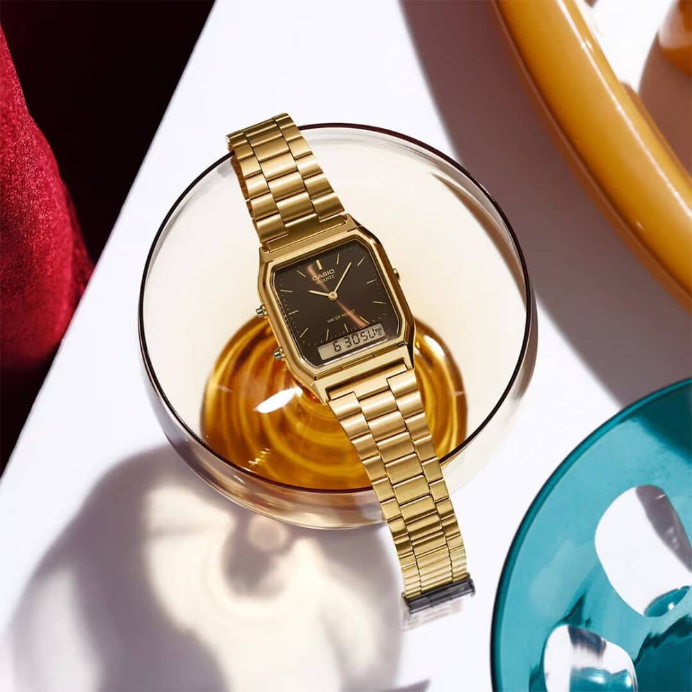 Reloj Casio AQ-230GA-5AM Hombre Acero Dorado