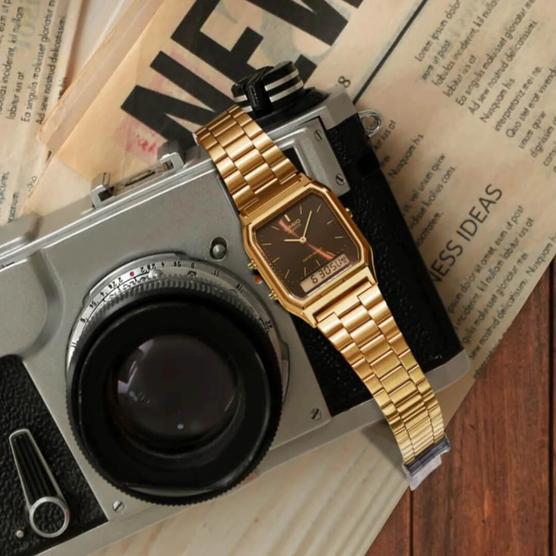 Reloj Casio AQ-230GA-5AM Hombre Acero Dorado