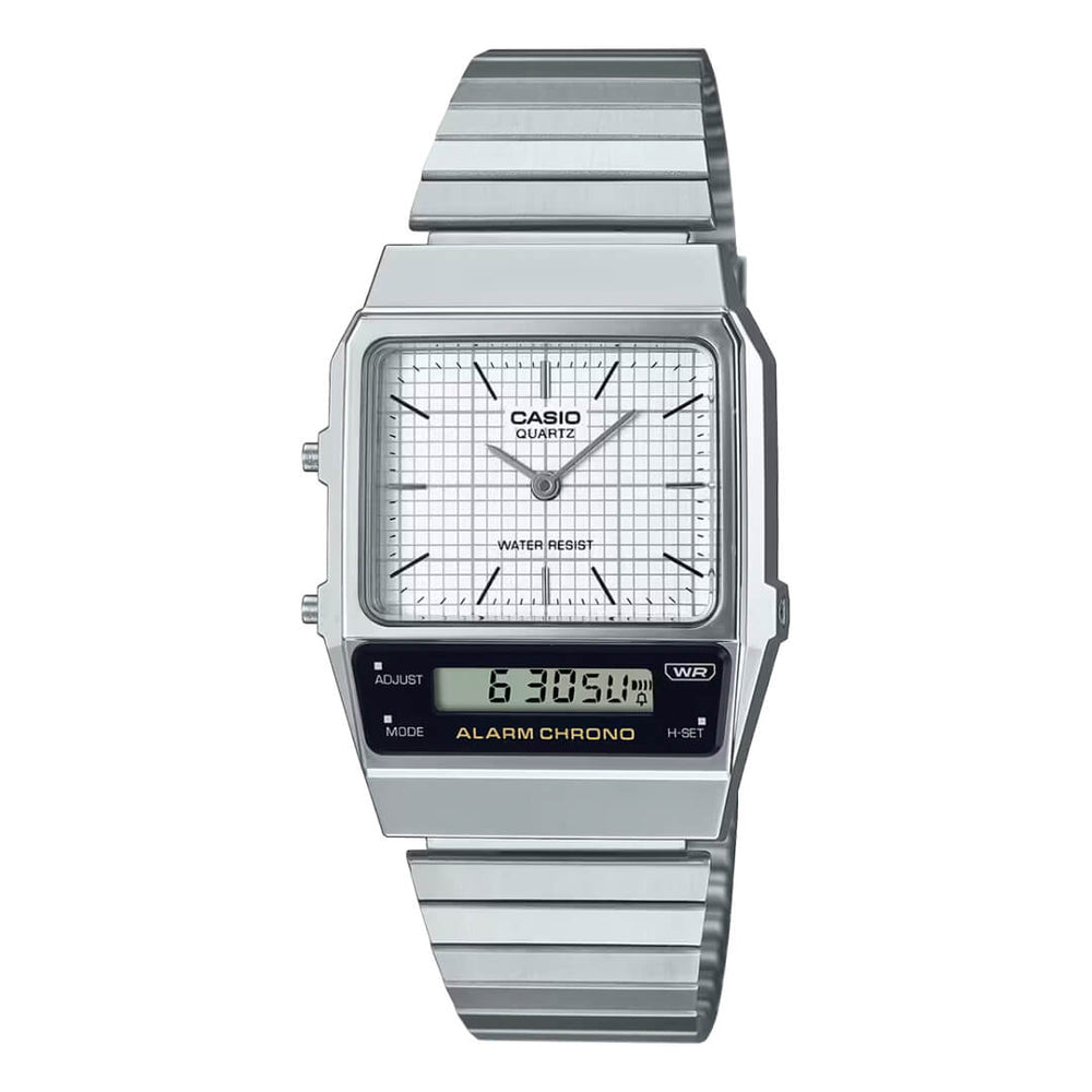 Reloj Casio AQ-800E-7A Hombre Acero Plateado