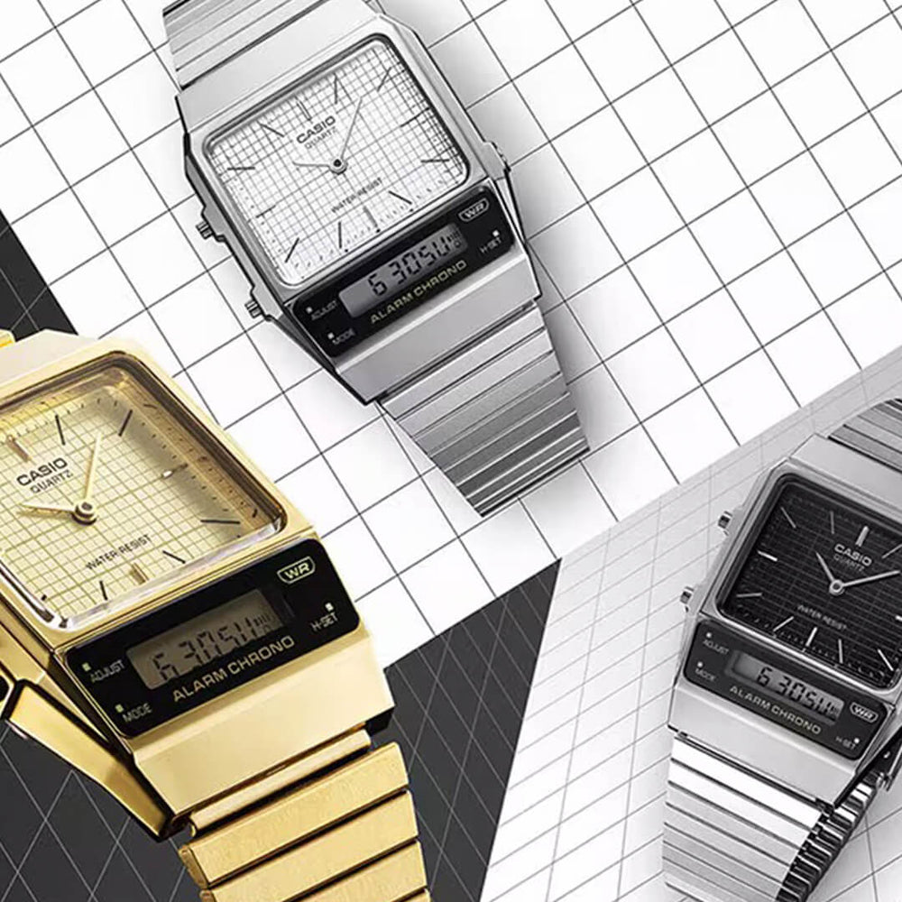 Reloj Casio AQ-800E-7A Hombre Acero Plateado