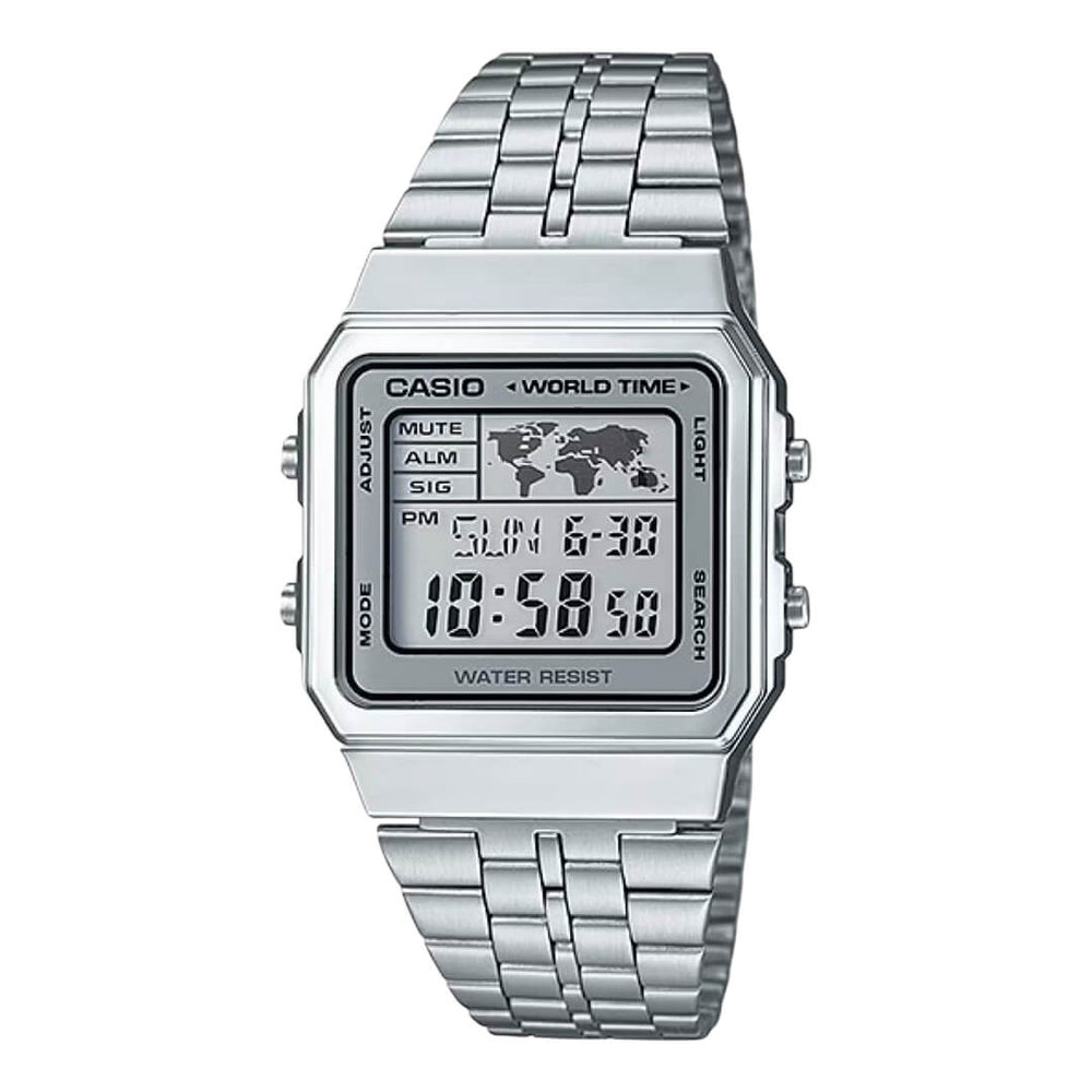 Reloj Casio A500WA-7D Hombre Acero Plateado