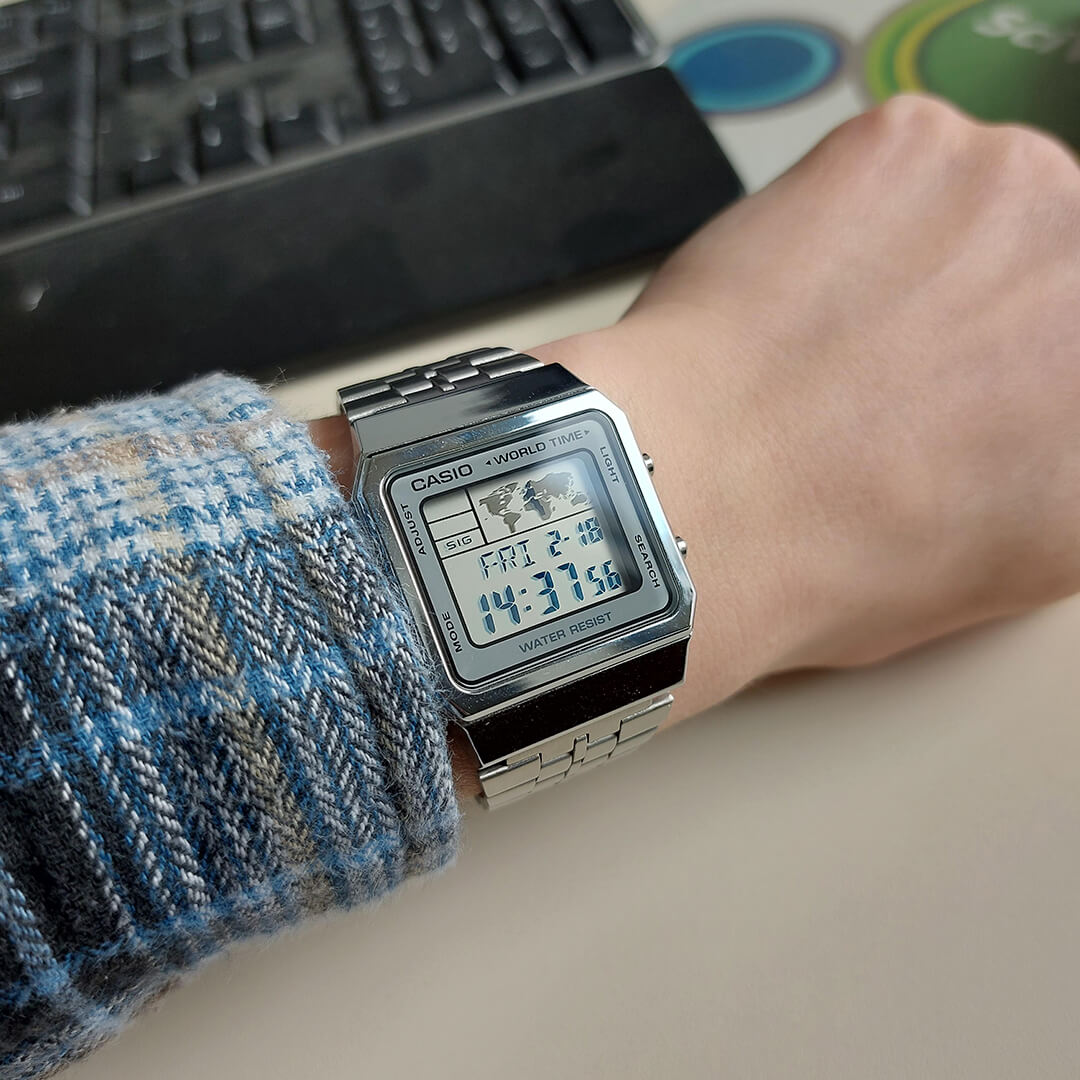 Reloj Casio A500WA-7D Hombre Acero Plateado