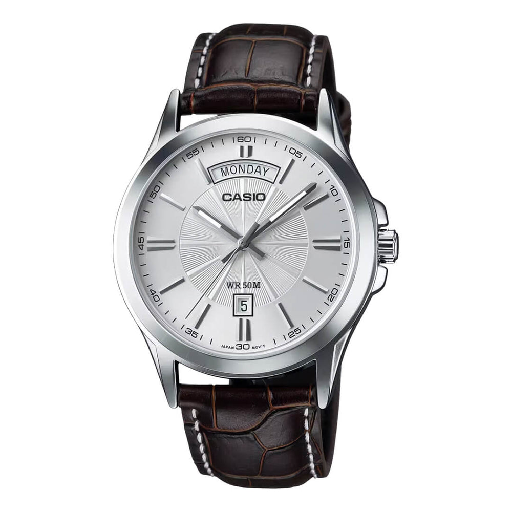 Reloj Casio MTP-1381L-7A Hombre Cuero Marrón