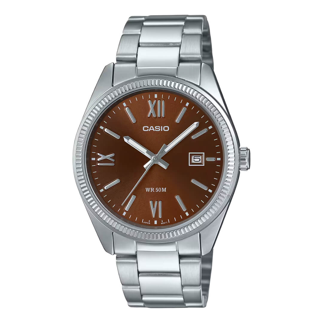 Reloj Casio MTP-1302DD-5AV Hombre Acero Plateado | CAS-187