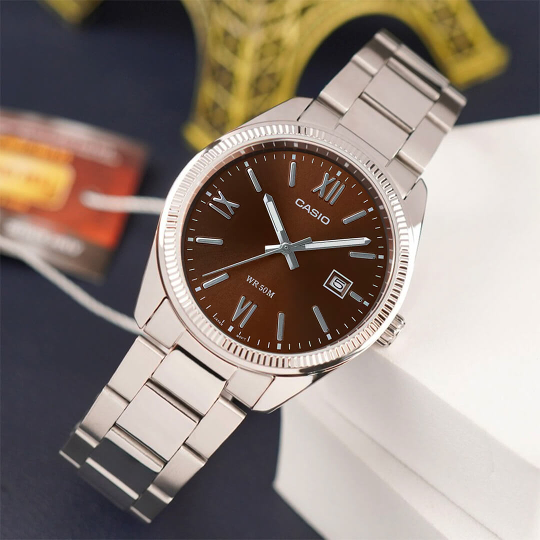 Reloj Casio MTP-1302DD-5AV Hombre Acero Plateado