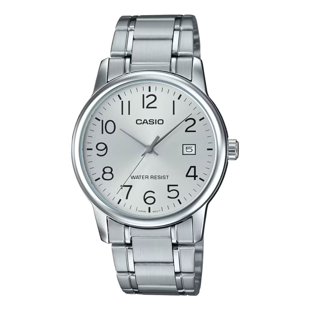 Reloj Casio MTP-V002D-7BU Hombre Acero Plateado | CAS-188