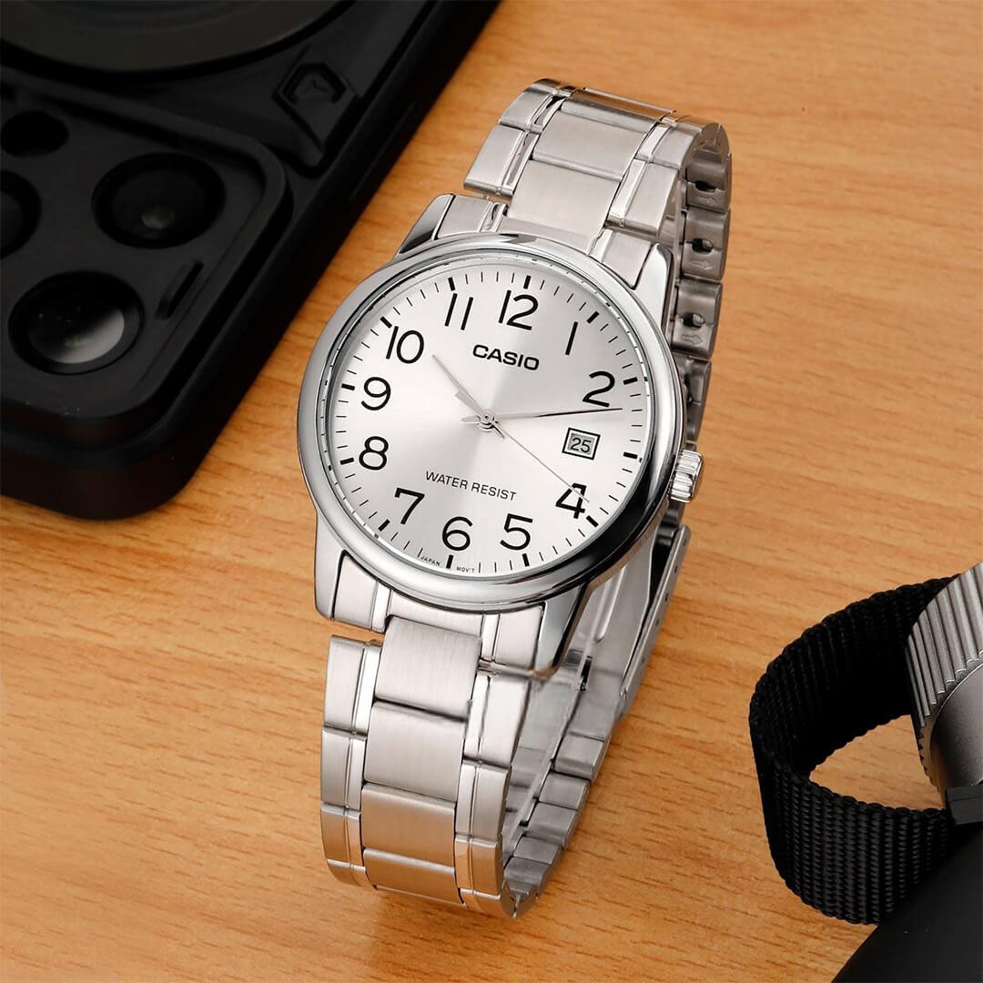 Reloj Casio MTP-V002D-7BU Hombre Acero Plateado