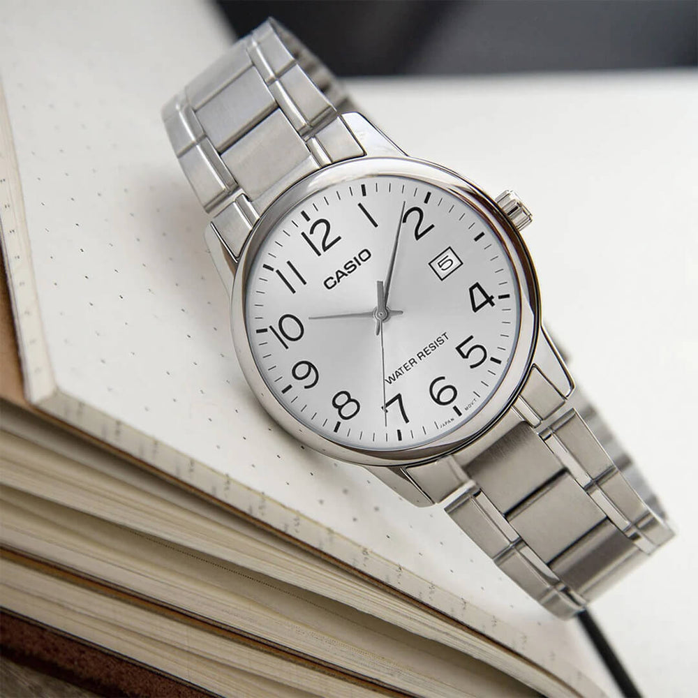 Reloj Casio MTP-V002D-7BU Hombre Acero Plateado