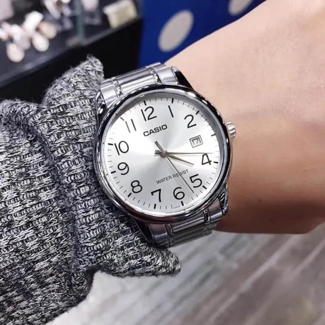 Reloj Casio MTP-V002D-7BU Hombre Acero Plateado