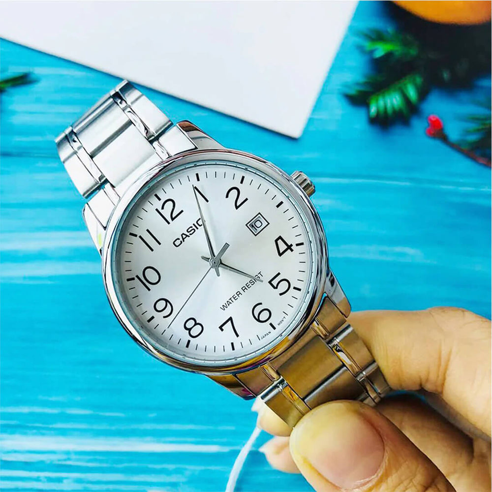 Reloj Casio MTP-V002D-7BU Hombre Acero Plateado