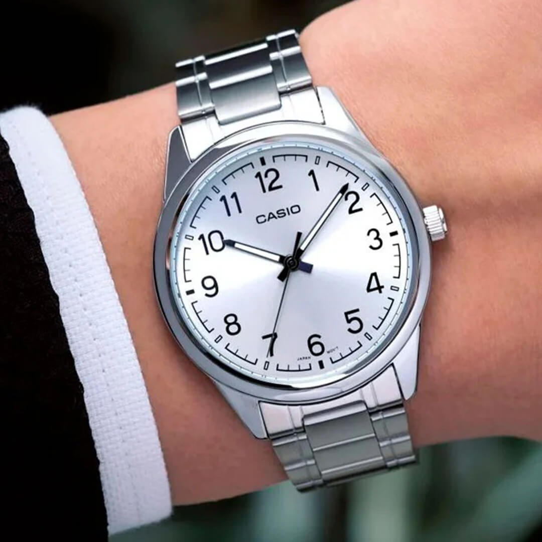 Reloj Casio MTP-V005D-7B4 Hombre Acero Plateado | CAS-189