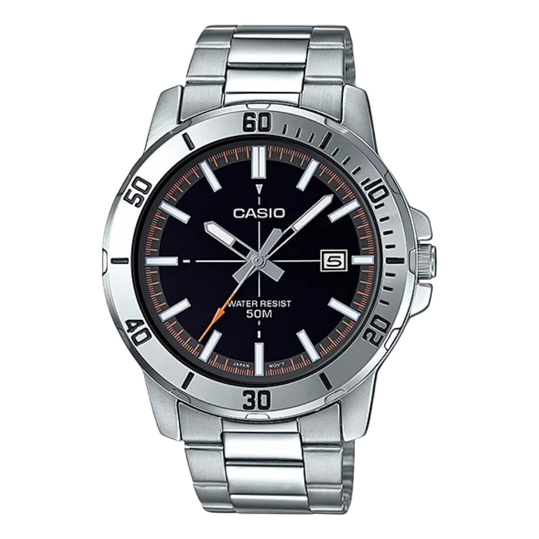 Reloj Casio MTP-VD01D-1E2 Hombre Acero Plateado | CAS-193