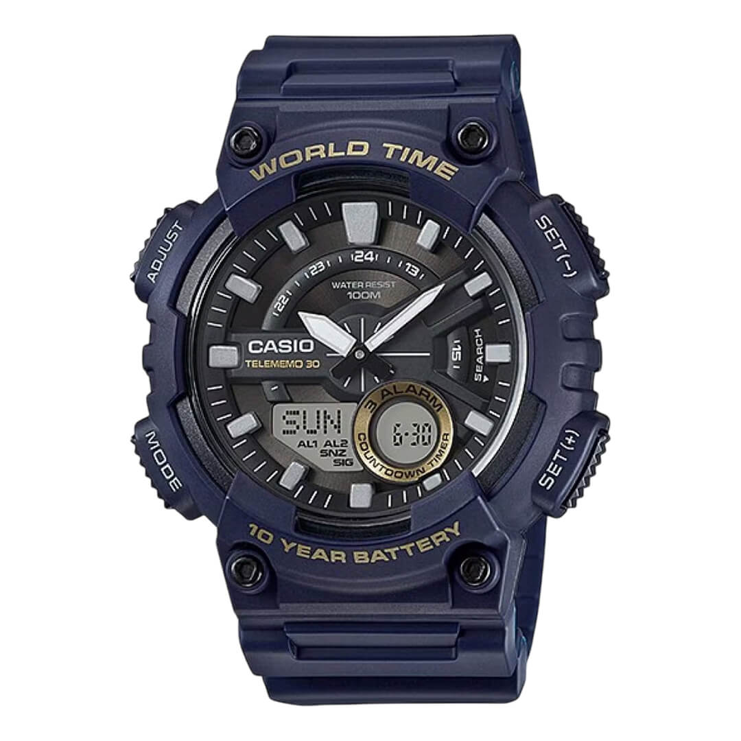 Reloj Casio AEQ-110W-2A Hombre Resina Azul | CAS-195