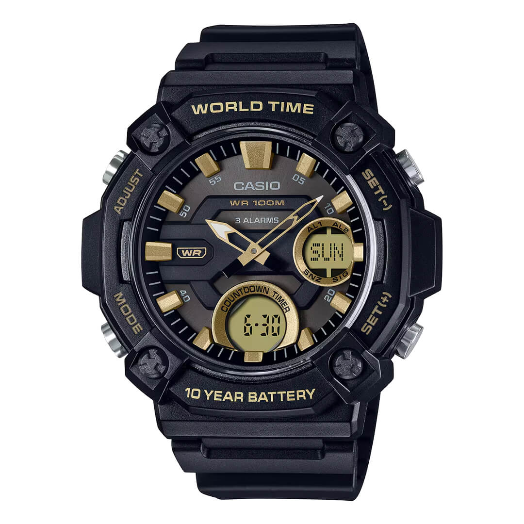 Reloj Casio AEQ-120W-9A Hombre Resina Negro | CAS-196