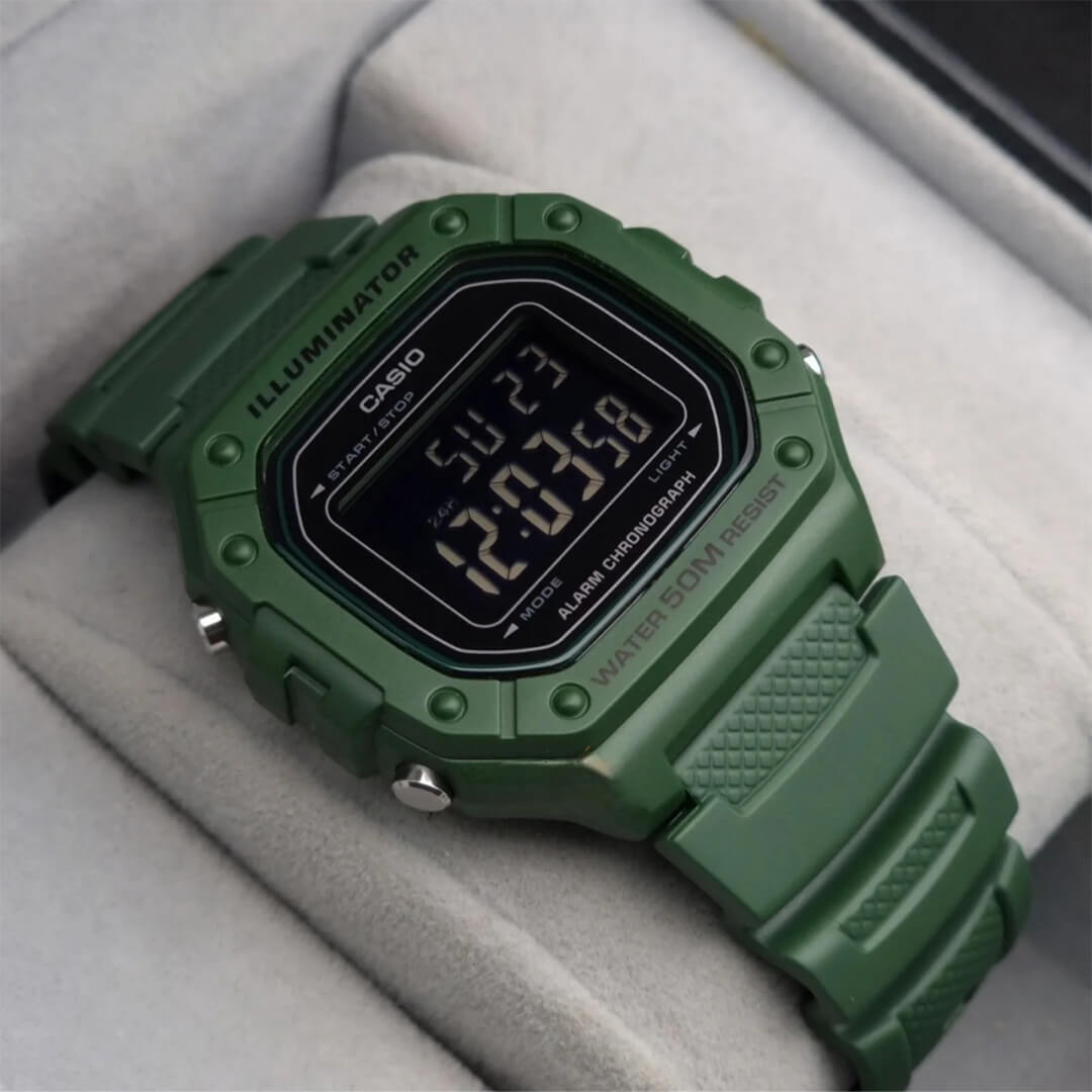 Reloj Casio W-218H-3B Hombre Resina Verde