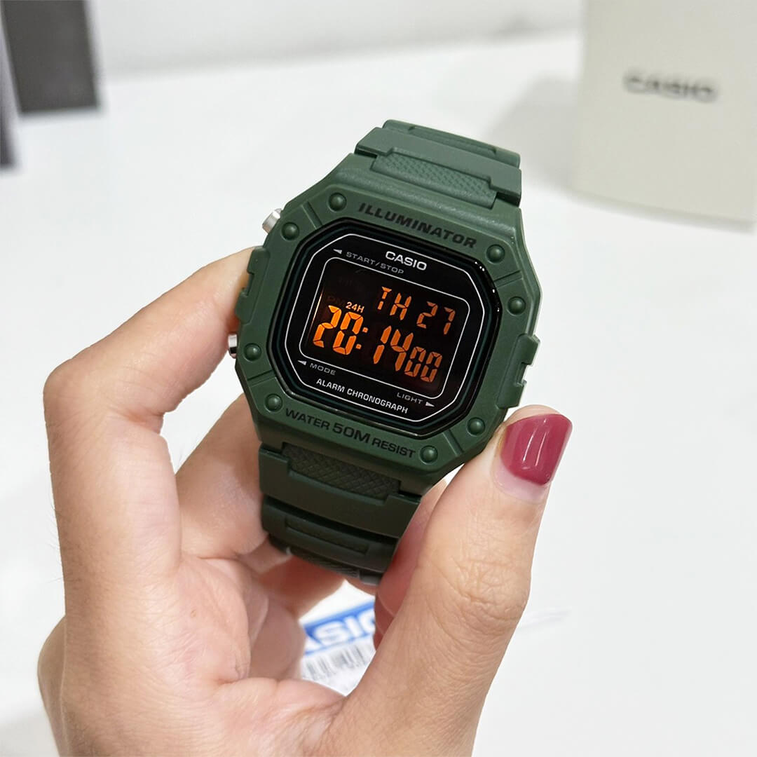 Reloj Casio W-218H-3B Hombre Resina Verde