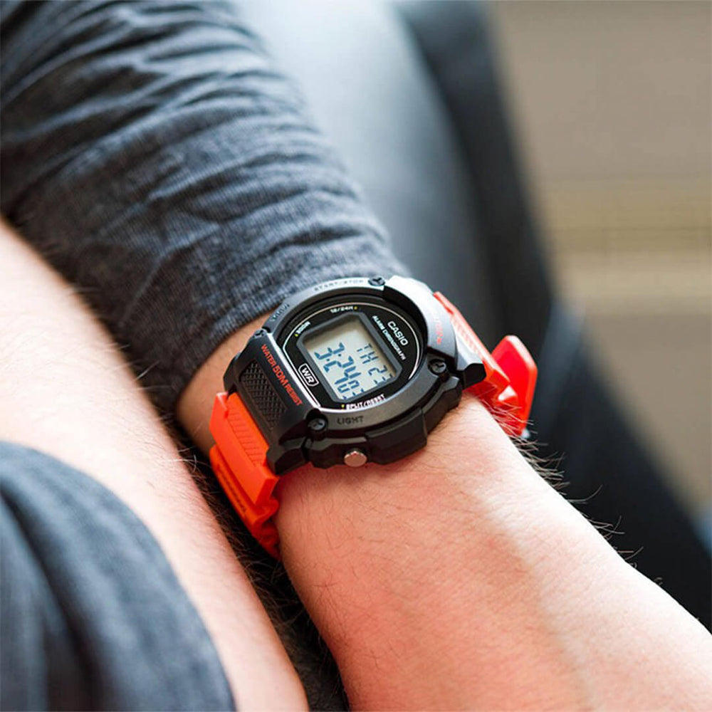 Reloj Casio W-219H-4A Hombre Resina Naranja | CAS-200
