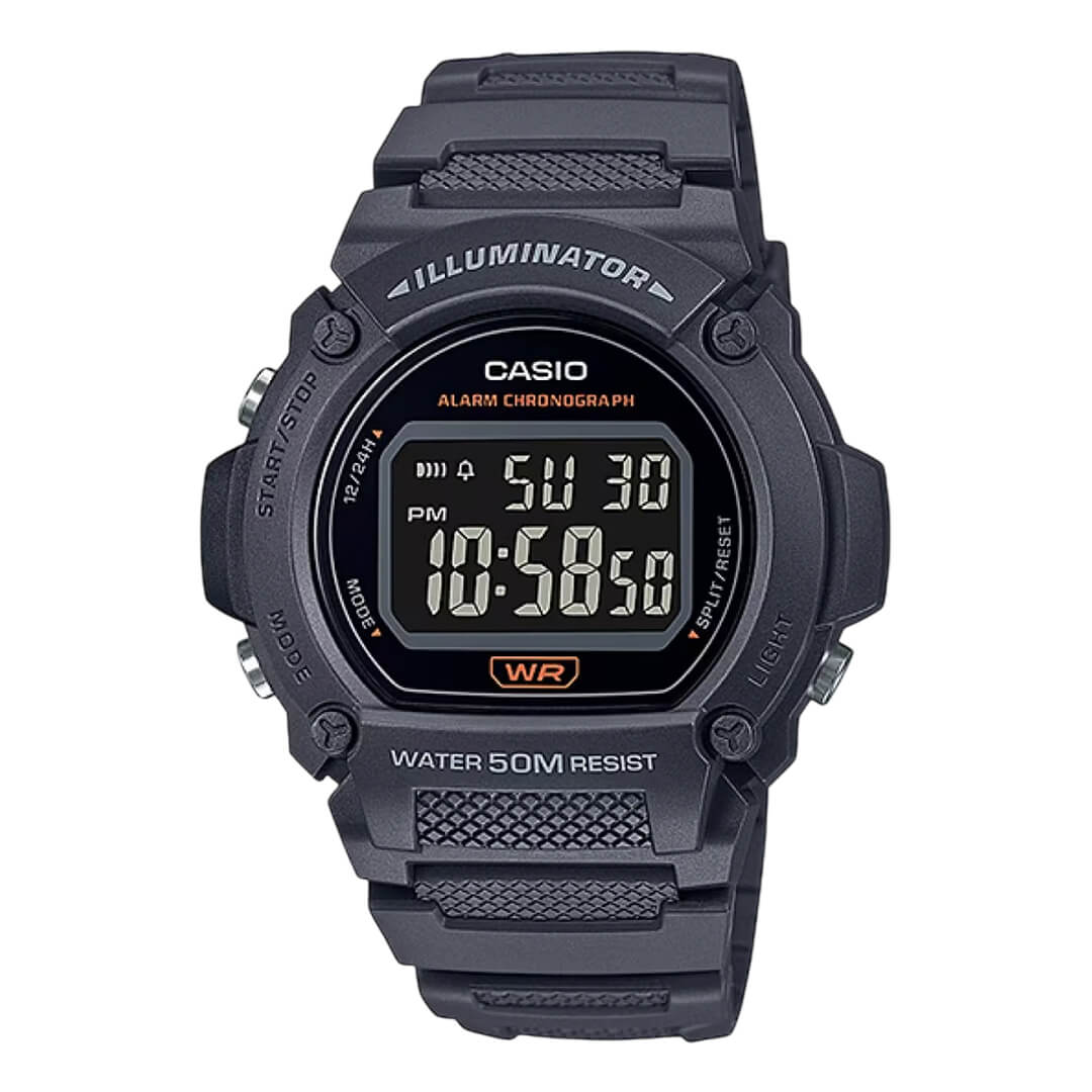 Reloj Casio W-219H-8A Hombre Resina Negro