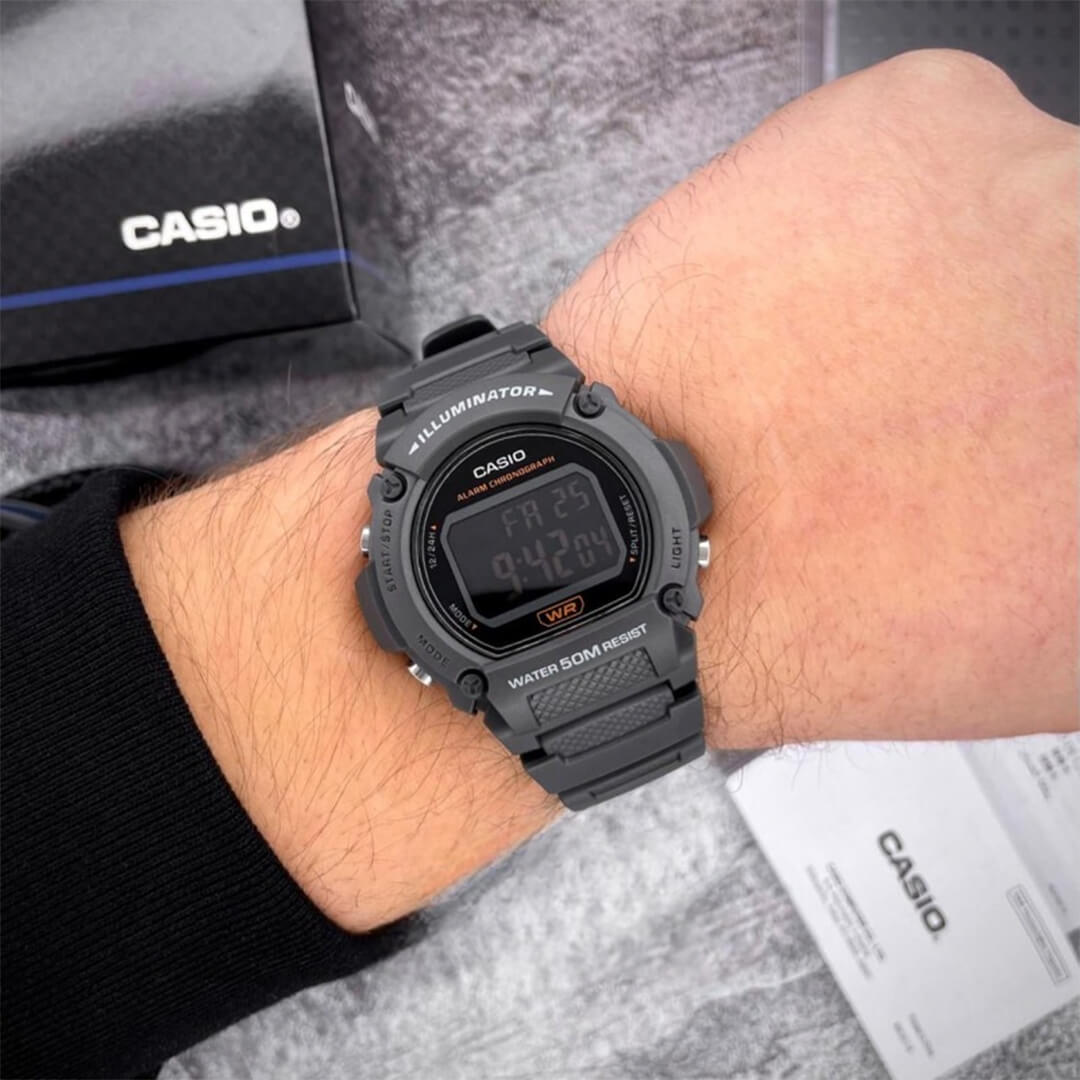 Reloj Casio W-219H-8A Hombre Resina Negro