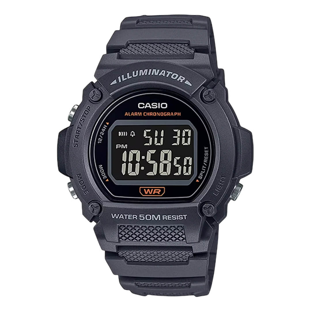 Reloj Casio W-219H-8A Hombre Resina Negro
