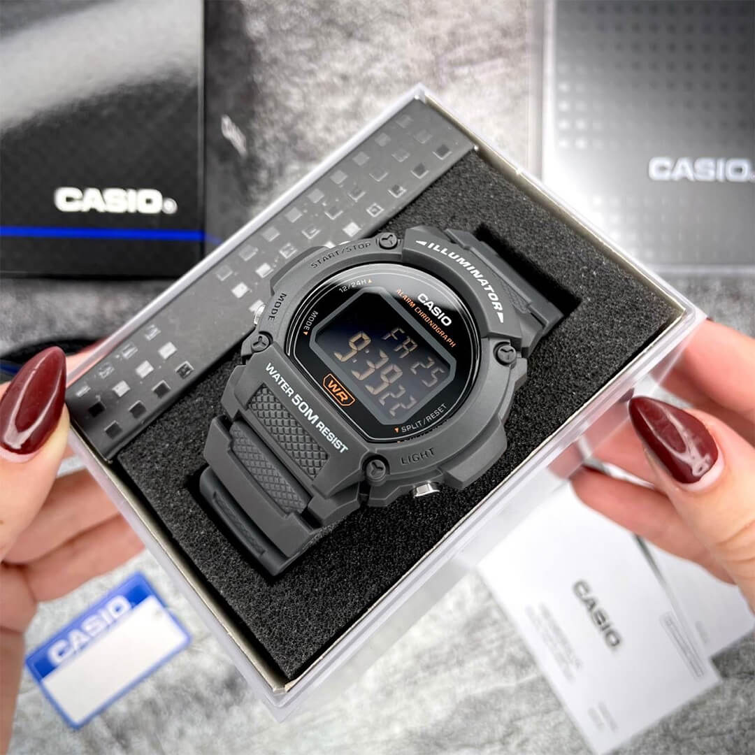 Reloj Casio W-219H-8A Hombre Resina Negro