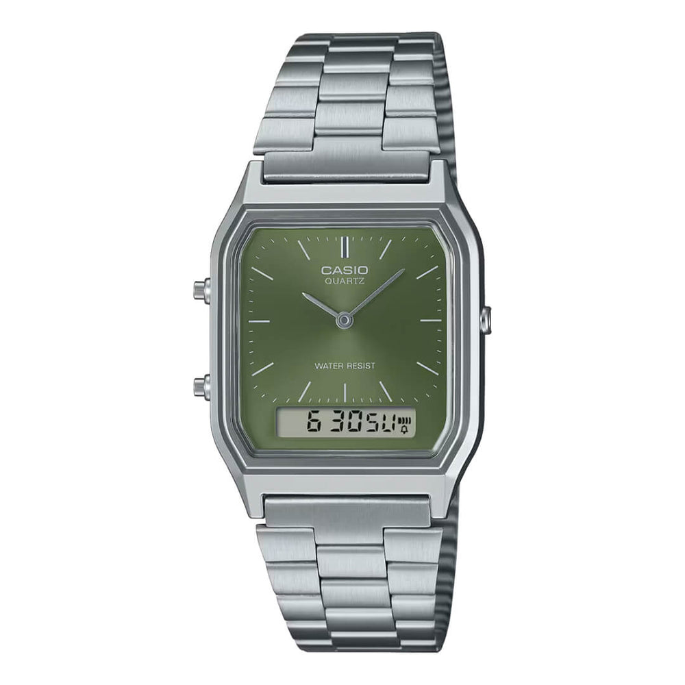 Reloj Casio AQ-230A-3AM Hombre Acero Verde