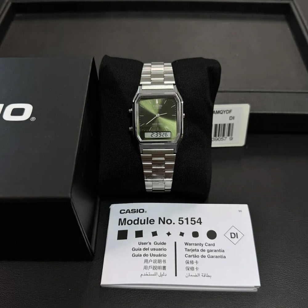 Reloj Casio AQ-230A-3AM Hombre Acero Verde